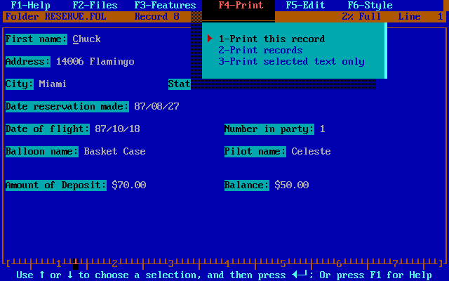 PFS First Choice 2.0 - Database